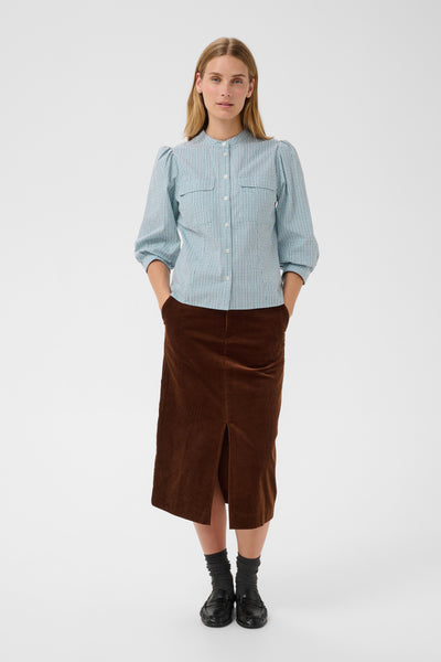 PART TWO Chinette Cotton Blouse, Grey Dawn Check