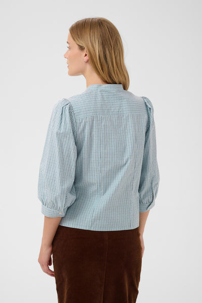 PART TWO Chinette Cotton Blouse, Grey Dawn Check