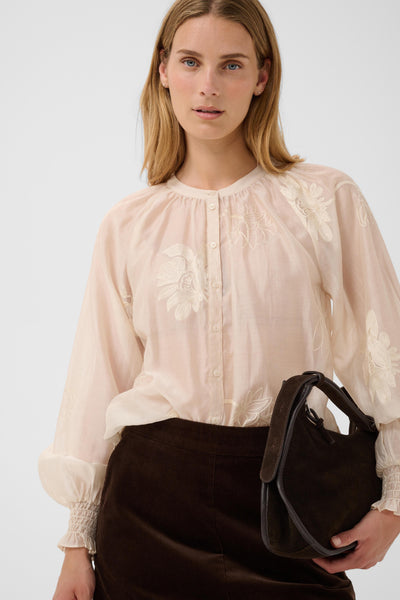 PART TWO Cheyanne Blouse, Whitecap Grey (Cream)