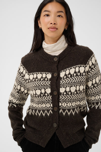 Part Two Charmaine Cardigan, Mole and Whitecap Jaquard
