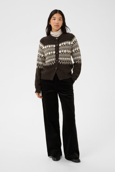 Part Two Charmaine Cardigan, Mole and Whitecap Jaquard