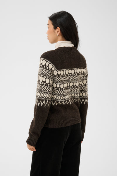 Part Two Charmaine Cardigan, Mole and Whitecap Jaquard