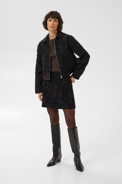 Part Two Cerin Bomber Jacket, Bronze on Navy
