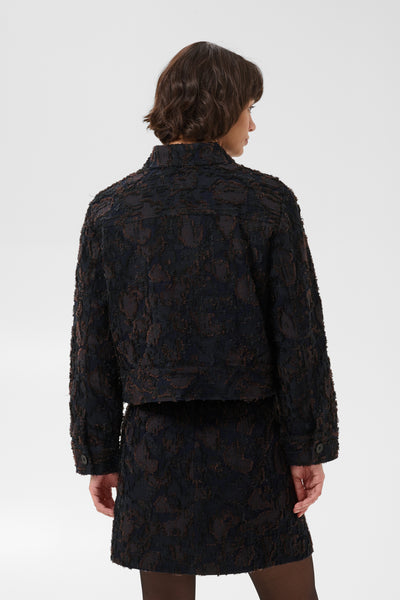 Part Two Cerin Bomber Jacket, Bronze on Navy