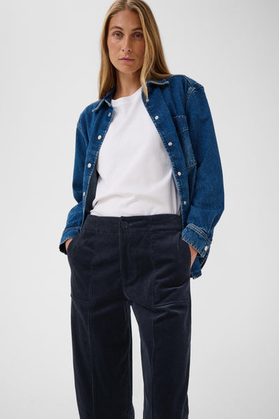 PART TWO Nettas Corduroy Trousers, Dark Navy
