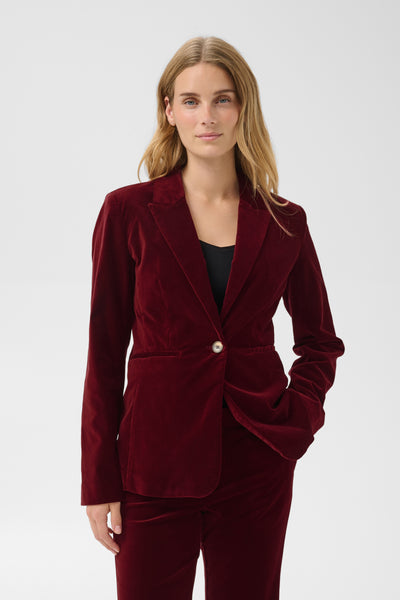 PART TWO Dahlia Velvet Blazer, Black