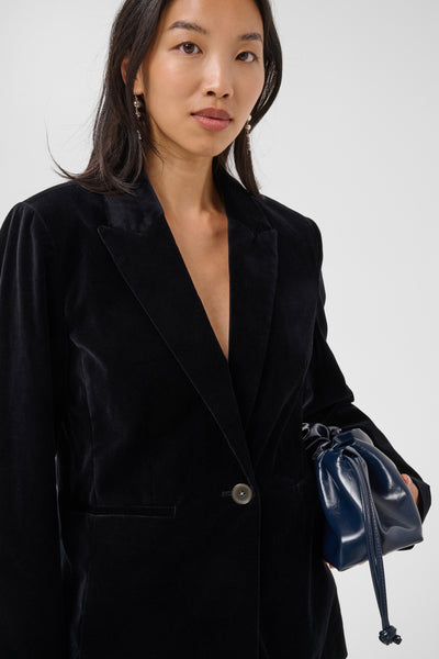 PART TWO Dahlia Velvet Blazer, Black