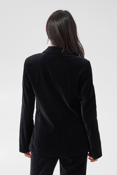 PART TWO Dahlia Velvet Blazer, Black