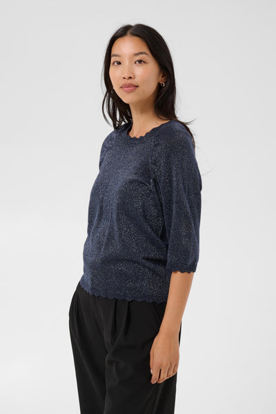 PART TWO Dot Knitwear, Biking Red with Lurex
