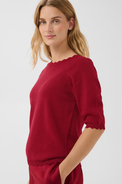 PART TWO Dot Knitwear, Biking Red with Lurex