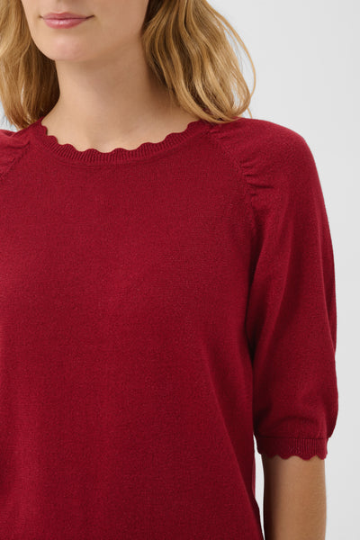 PART TWO Dot Knitwear, Biking Red with Lurex