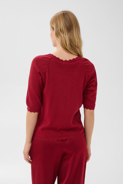 PART TWO Dot Knitwear, Biking Red with Lurex