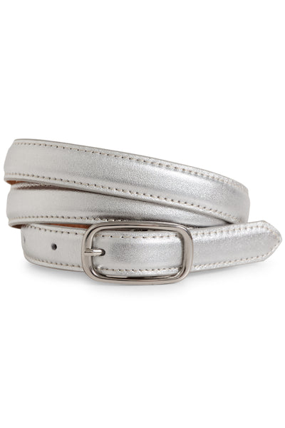 Part Two Djamila Leather Belt, Silver