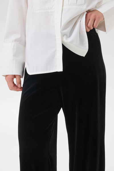 Part Two Dhanyo Velvet Trousers, Black