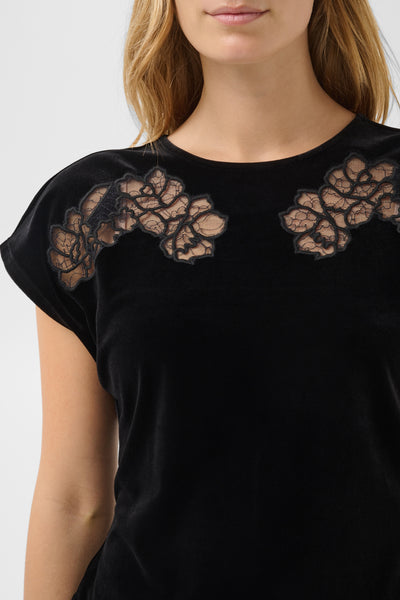 PART TWO Dristi Velvet Top, Black