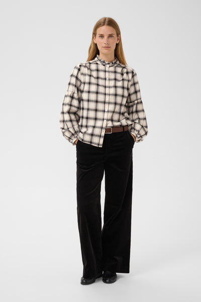 PART TWO Samilla Cotton Blouse, Navy/Brown Mole