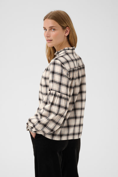 PART TWO Samilla Cotton Blouse, Navy/Brown Mole