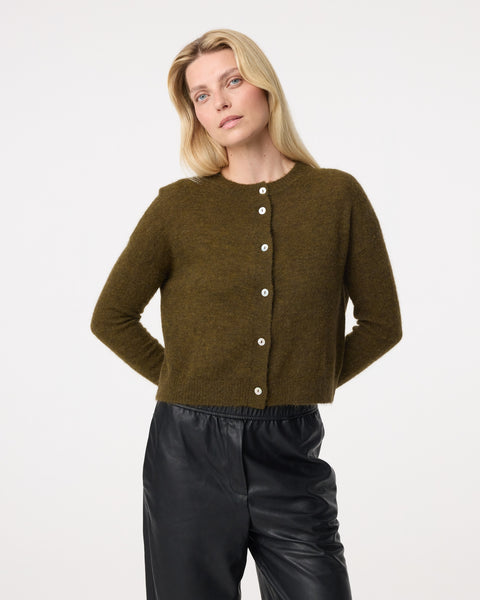 knit-ted Emile Cardigan, Moss