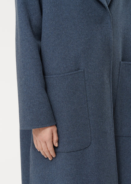 Humility Utellio Wool Coat, Storm Blue
