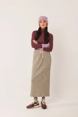 Indi and Cold Ribbed Jersey Polo, Berenjena