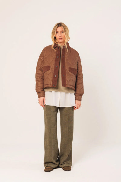 Indi and Cold Quilted Jacket, Cinnamon