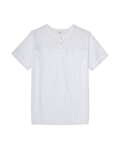 Yerse Organic Cotton T-shirt With Embroidery, White