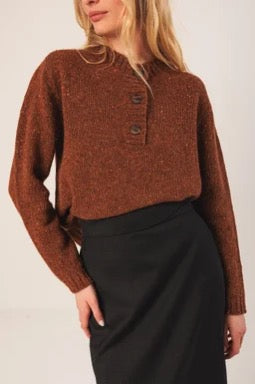 Indi and Cold Button Knit, Turmeric
