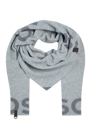 Henriette Steffensen Triangle Scarf, Print on Grey