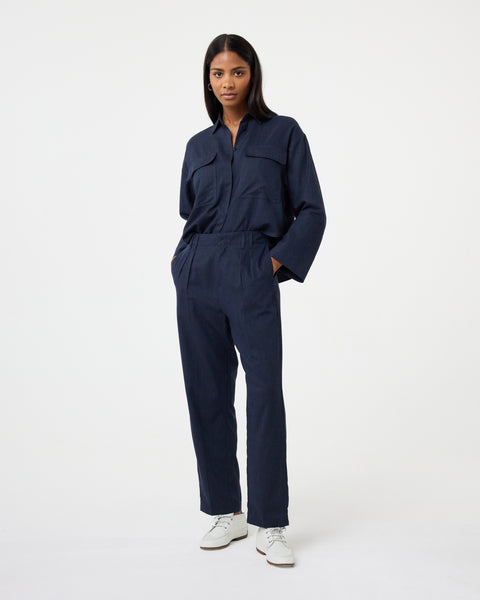 Knit-Ted Cara Shirt, Night Blue