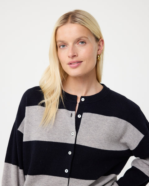 Knit-Ted Dylan Pullover, Night Blue Grey Stripe