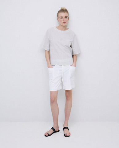 Yerse Amelie Cotton Shorts, White