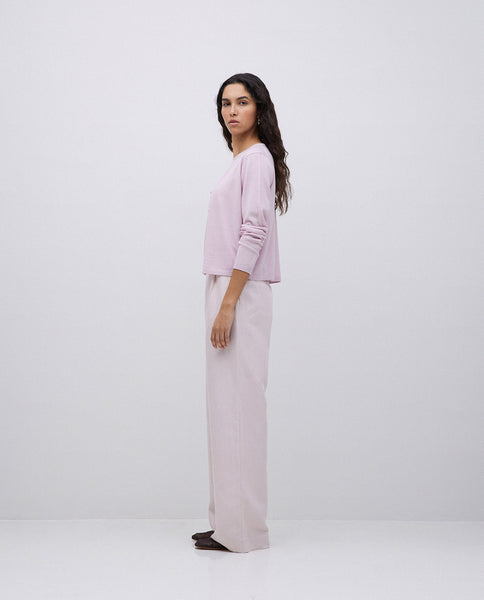 YERSE Linen Blend Faro Trousers, Pink