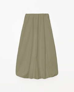 Yerse Cotton Skirt, Globo, Khaki