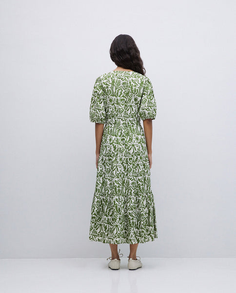 Yerse Organic Cotton Dress, Anemone Green