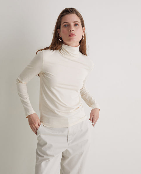 Yerse Polo Neck, Cream