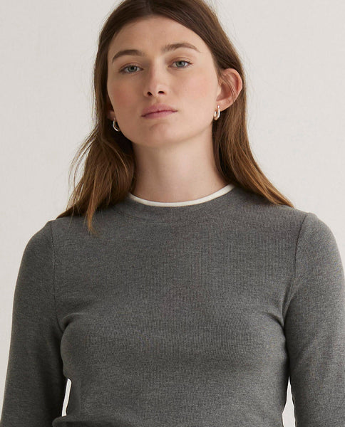 Yerse T-Shirt, Grey and cream