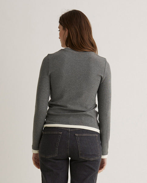 Yerse T-Shirt, Grey and cream