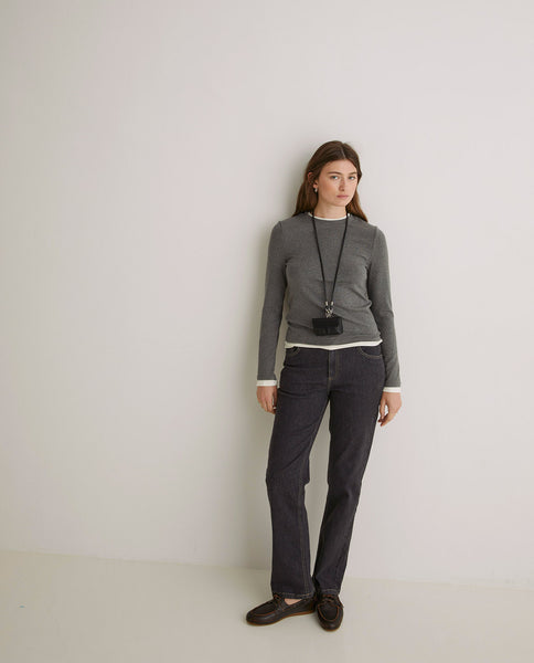 Yerse T-Shirt, Grey and cream