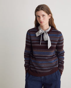 Yerse Balloon Sleeve Pullover, Maroon