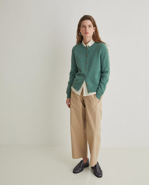 Yerse Cashmere Blend Cardigan, Green