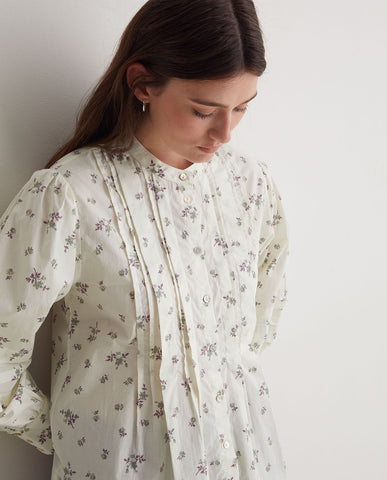 Yerse Cotton Floral Blouse