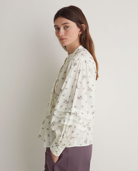 Yerse Cotton Floral Blouse