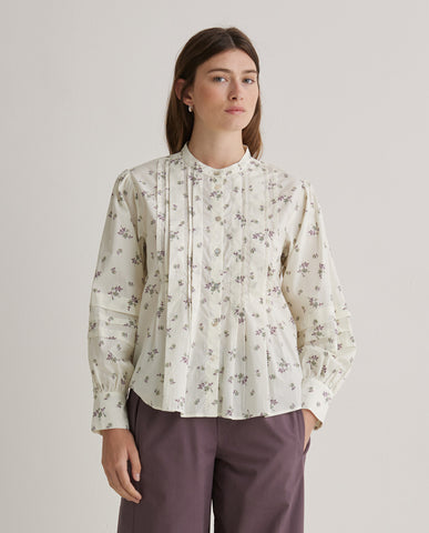 Yerse Cotton Floral Blouse