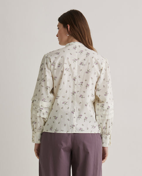 Yerse Cotton Floral Blouse