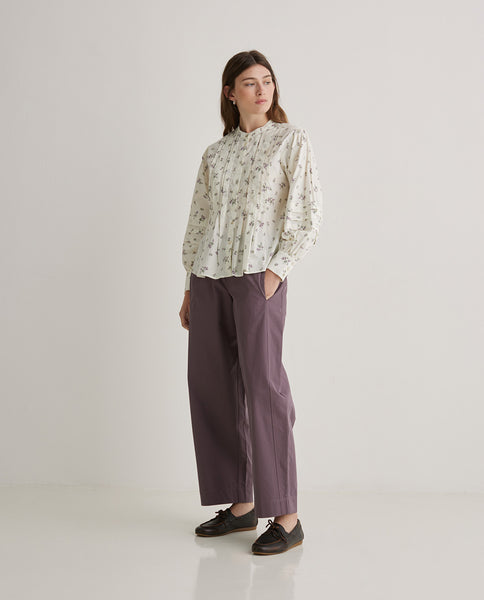 Yerse Cotton Floral Blouse