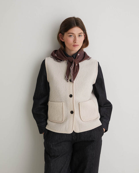 Yerse Wool Gilet, Ecru
