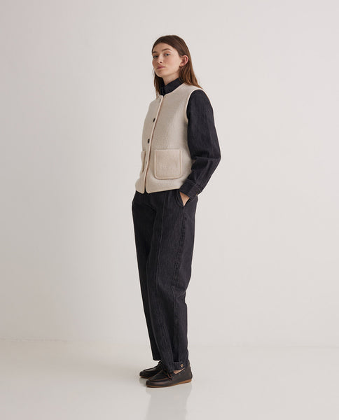 Yerse Wool Gilet, Ecru