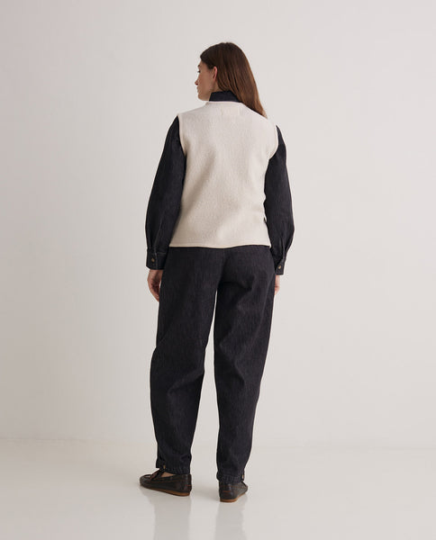 Yerse Wool Gilet, Ecru