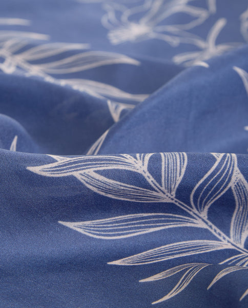 Yerse Silk Scarf, Blue Print