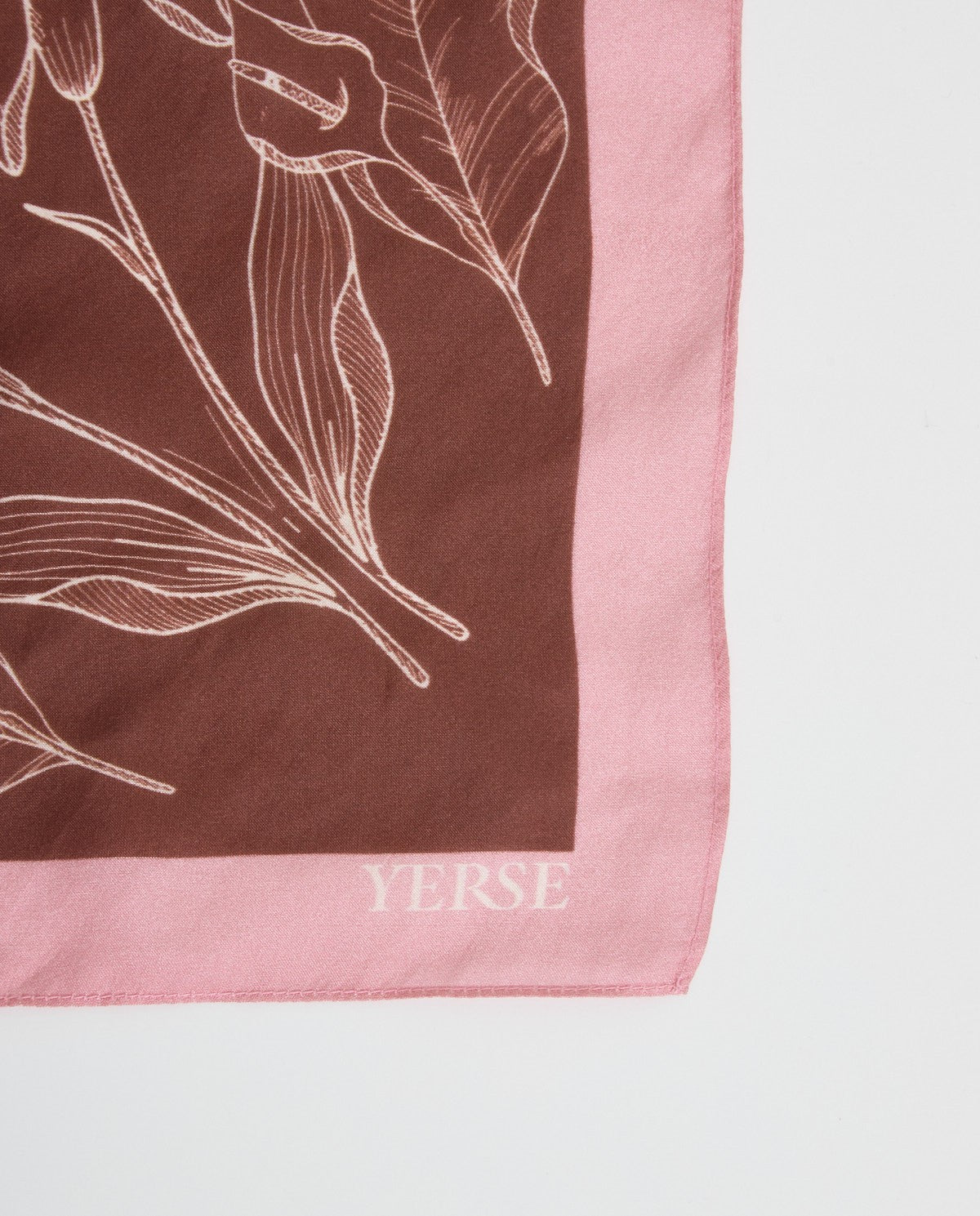 Yerse Silk Scarf, Garnet Print